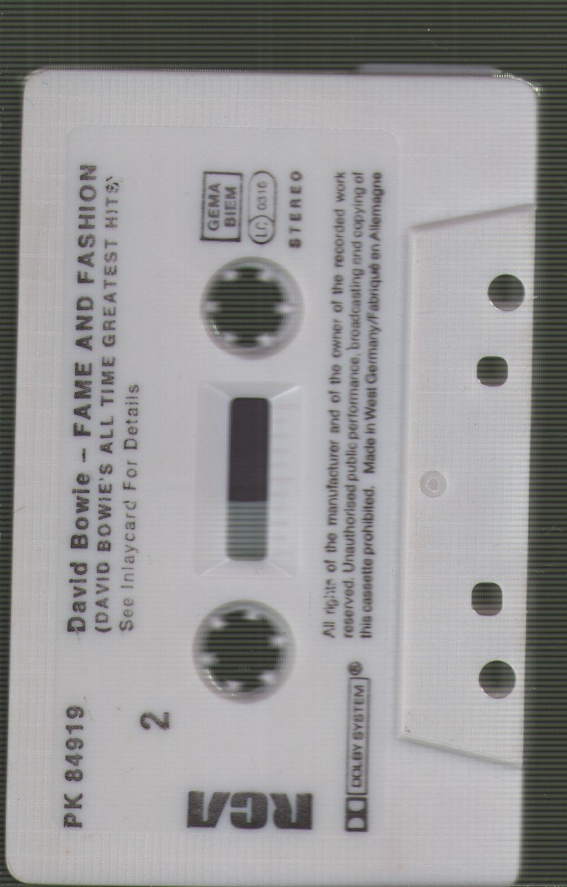 David Bowie - Fame And Fashion (David Bowie's All Time Greatest Hits) - Cassette