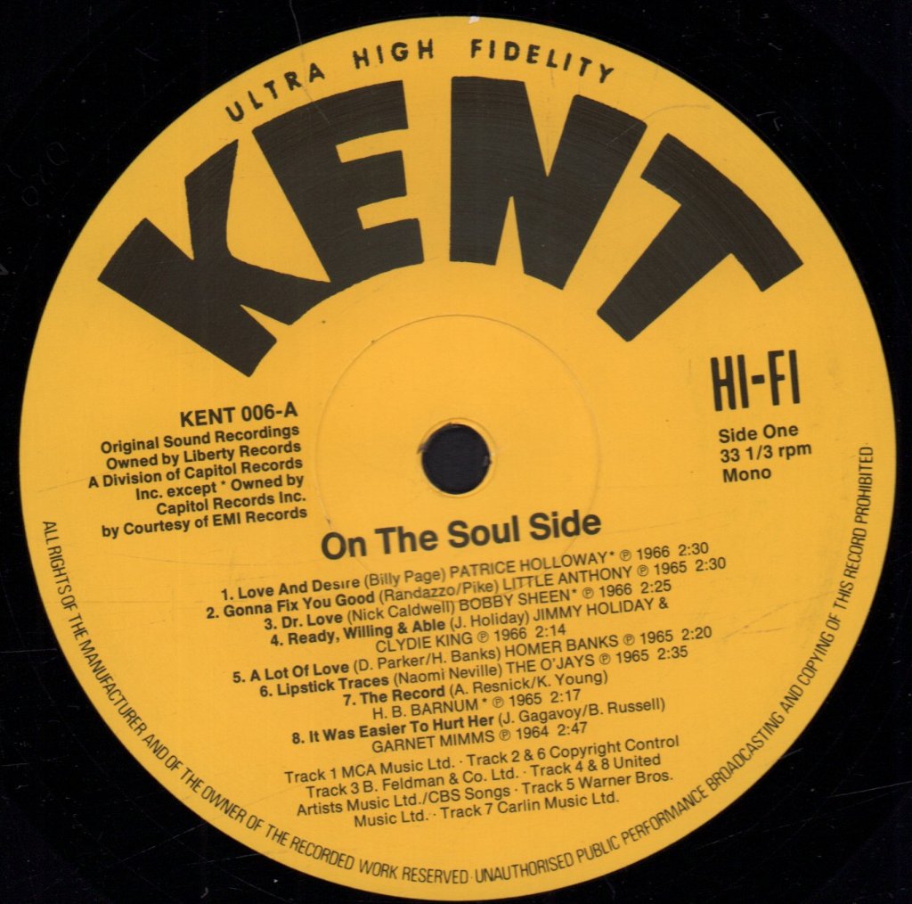 Various Artists - On The Soul Side - Lp