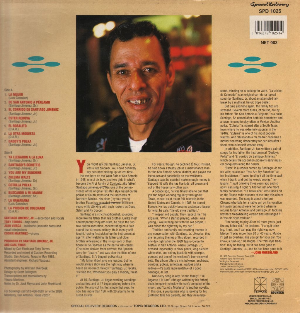 Santiago Jimenez Jr - Familia Y Tradicion - Lp