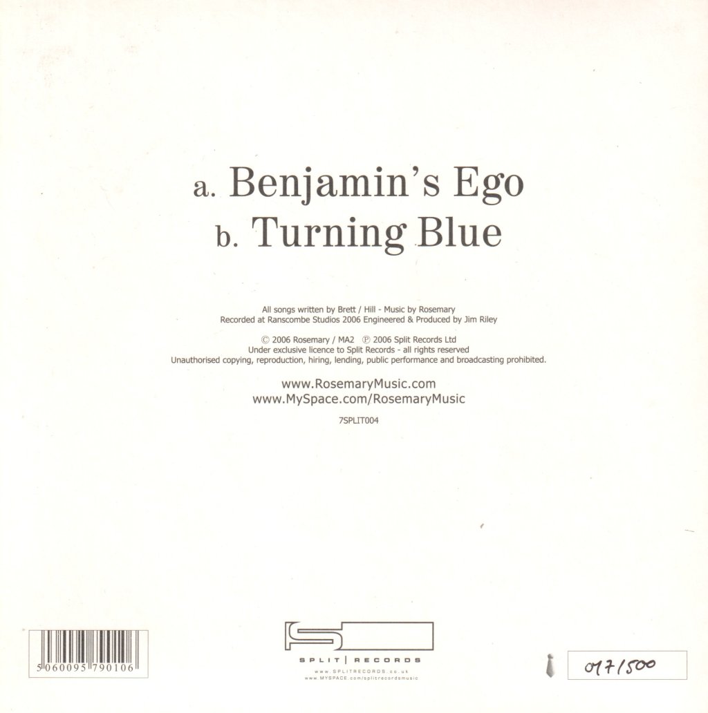 Rosemary - Benjamin's Ego - 7 Inch