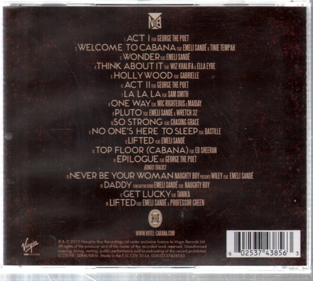 Naughty Boy - Hotel Cabana - Cd