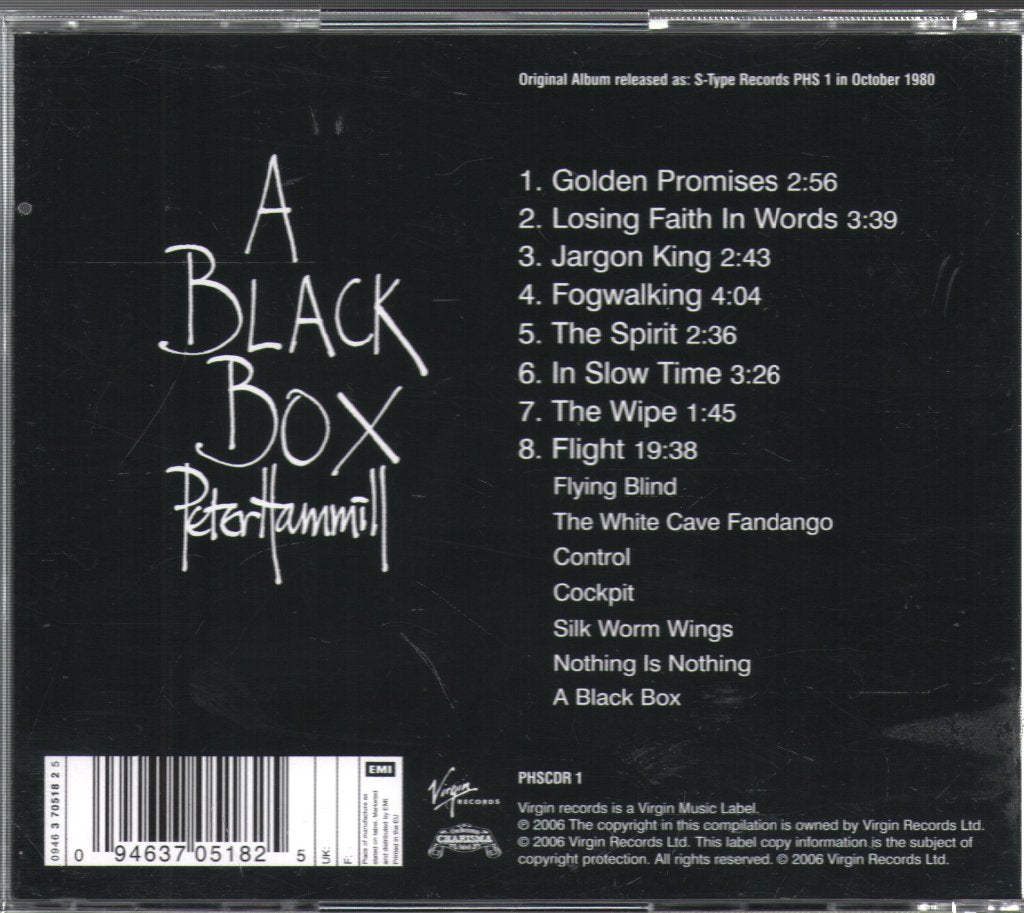 Peter Hammill - A Black Box - Cd