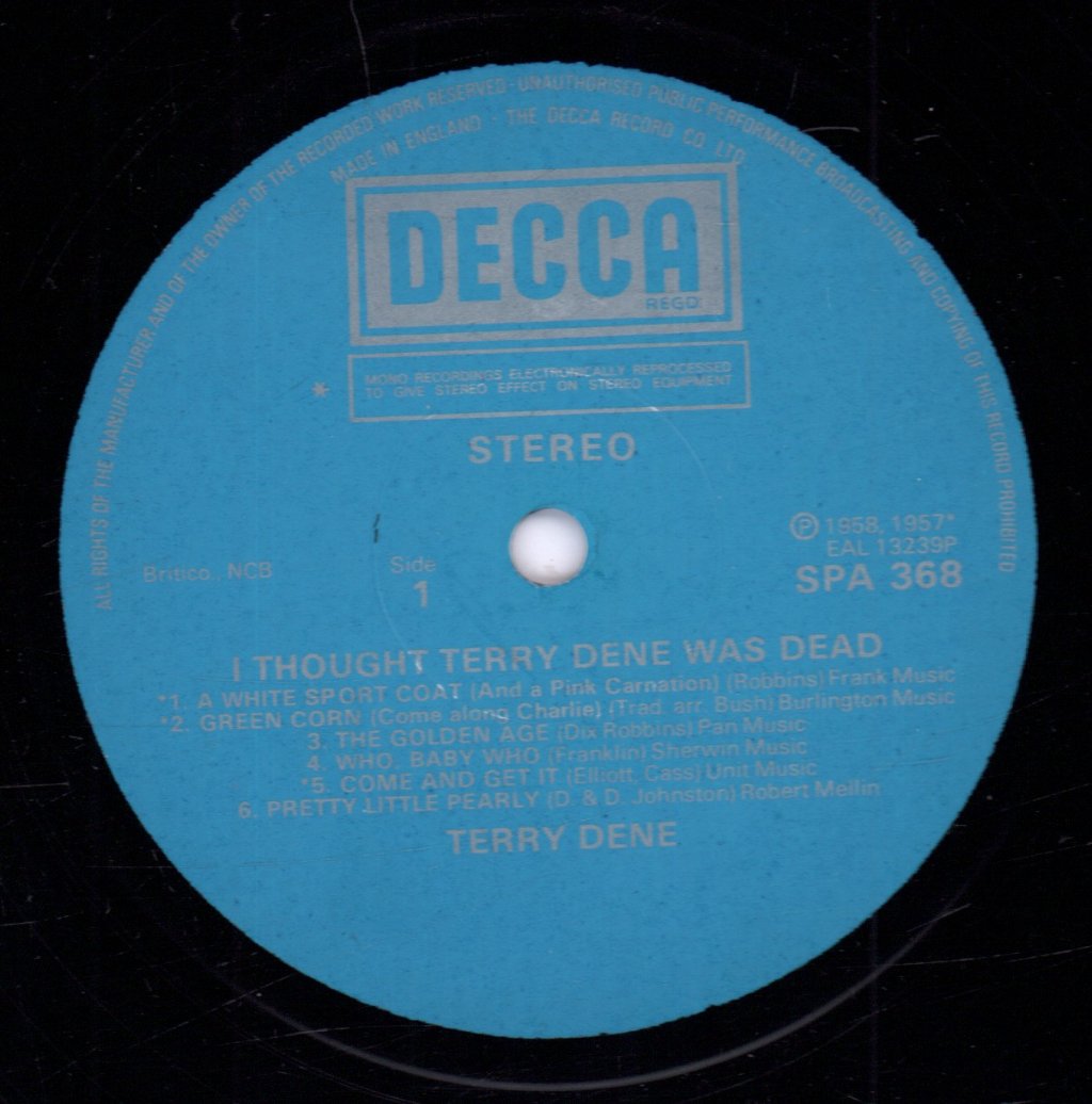 Terry Dene - I Thought Terry Dene Was Dead - Lp