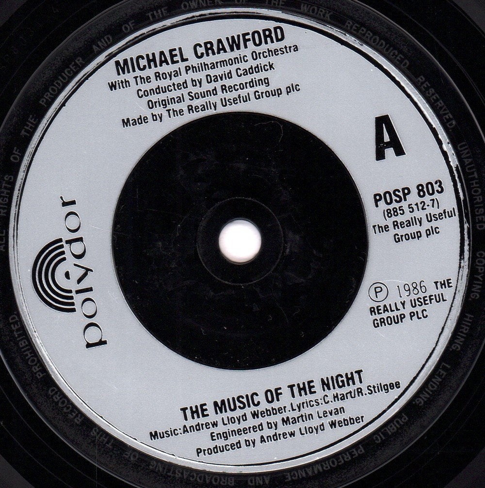 Michael Crawford/Sarah Brightman - Music Of The Night/Wishing You Were Somehow Here Again - 7 Inch