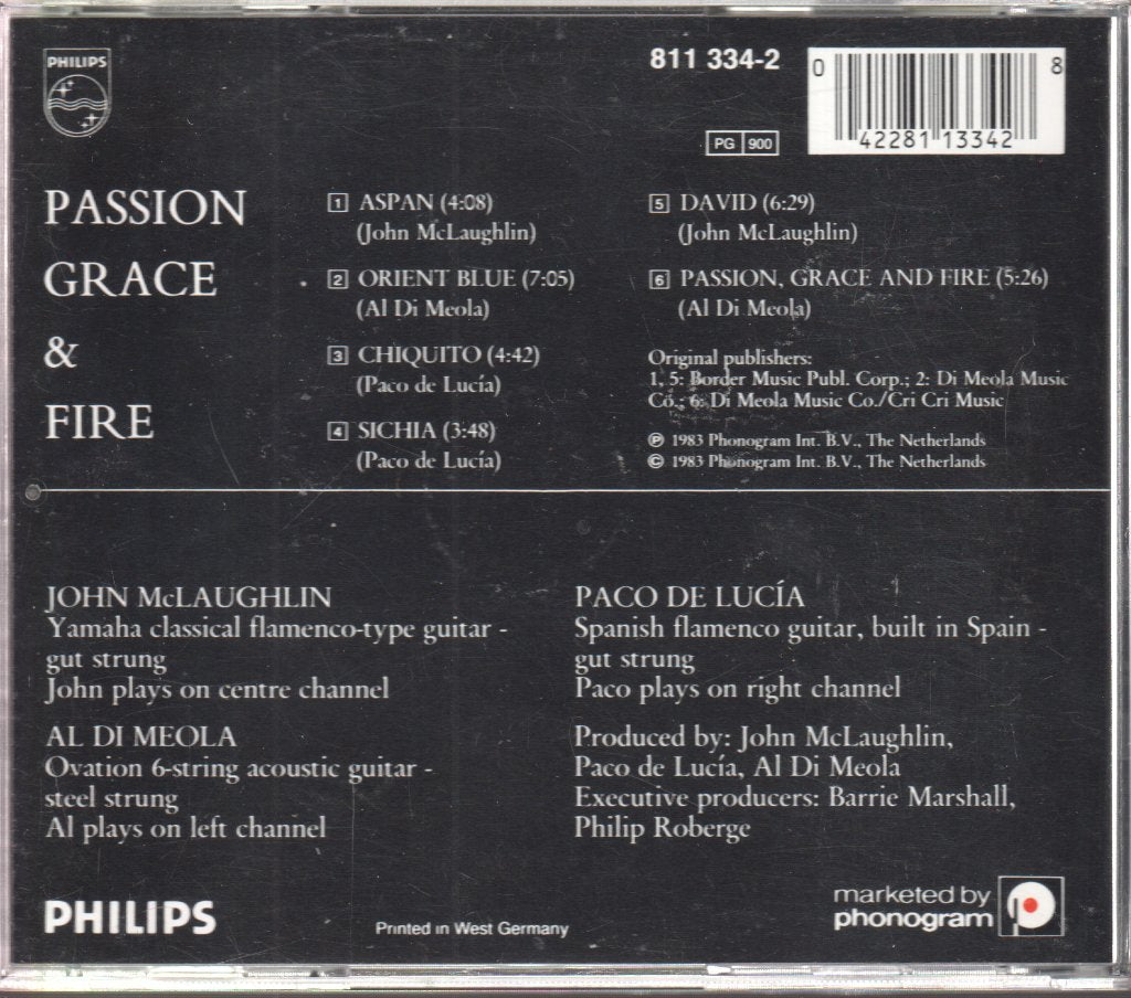 John Mclaughlin - Passion, Grace & Fire - Cd