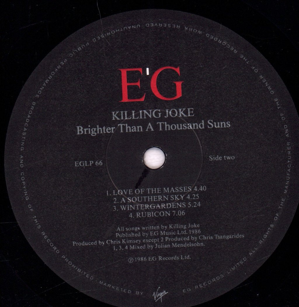 Killing Joke - Brighter Than A Thousand Suns - Lp