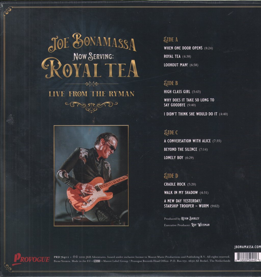 Joe Bonamassa - Now Serving: Royal Tea Live From The Ryman - Double Lp