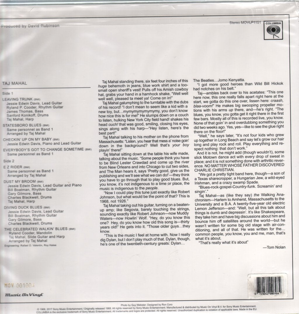 Taj Mahal - Taj Mahal - Lp