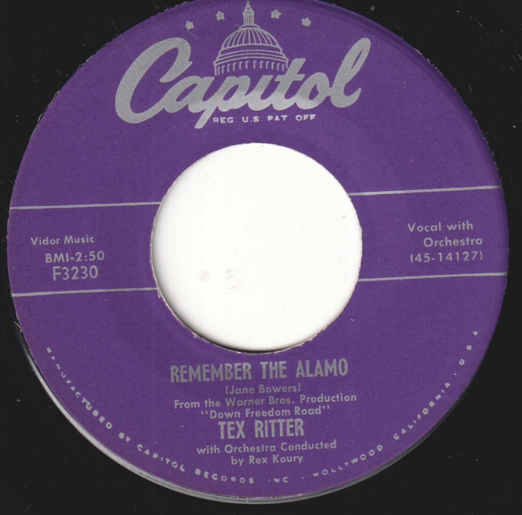 Tex Ritter - Gunsmoke / Remember The Alamo - 7 Inch