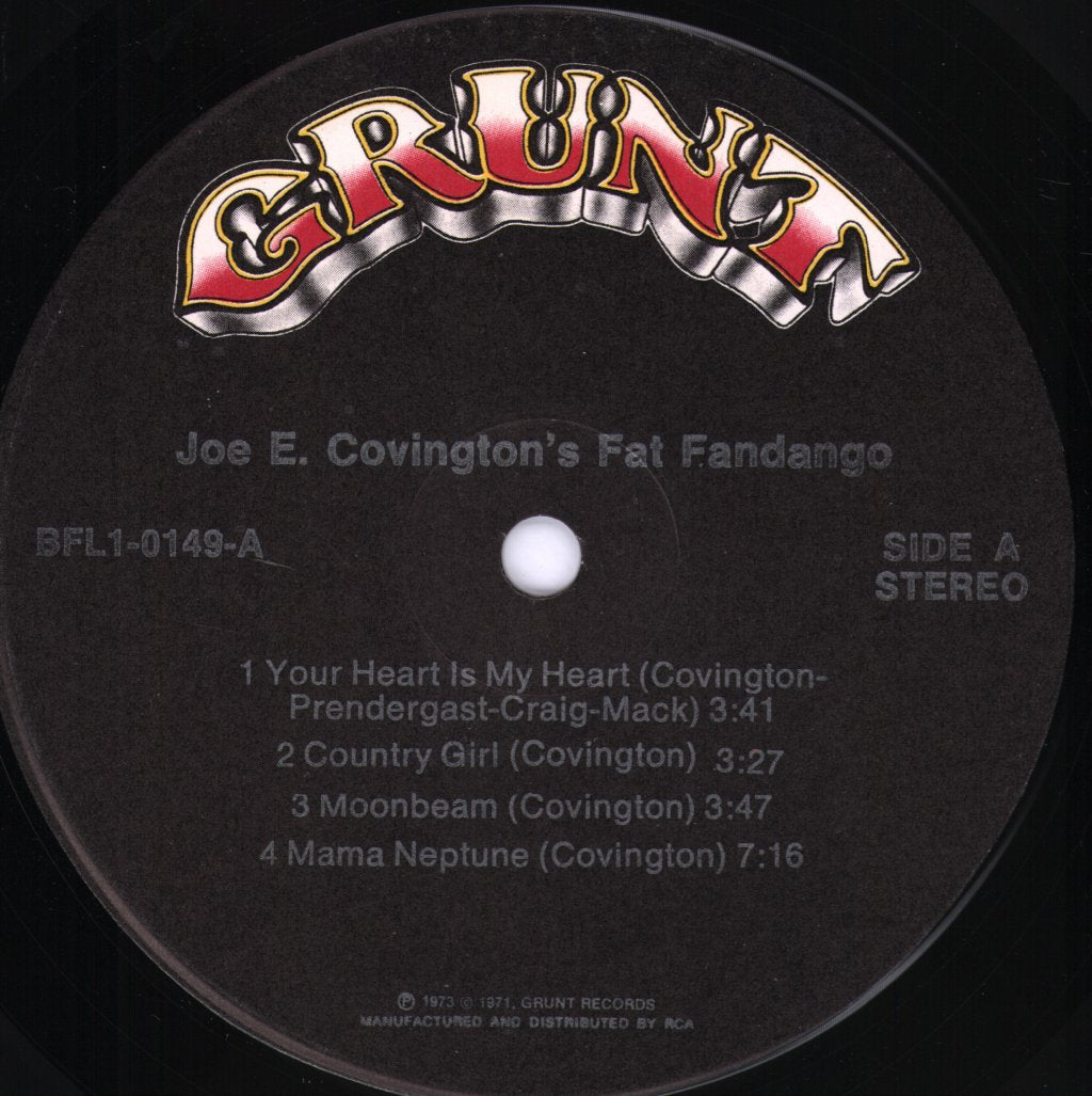 Joe E. Covington's Fat Fandango - Joe E. Covington's Fat Fandango - Lp