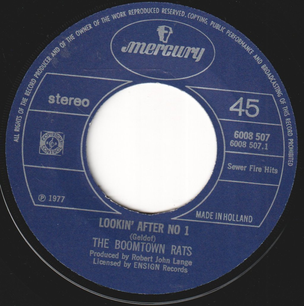 Boomtown Rats - Lookin After No.1 - 7 Inch