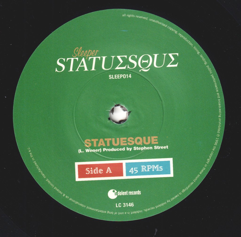Sleeper (Indie Band) - Statuesque - 7 Inch