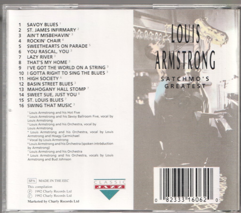 Louis Armstrong - Satchmo's Greatest - Cd