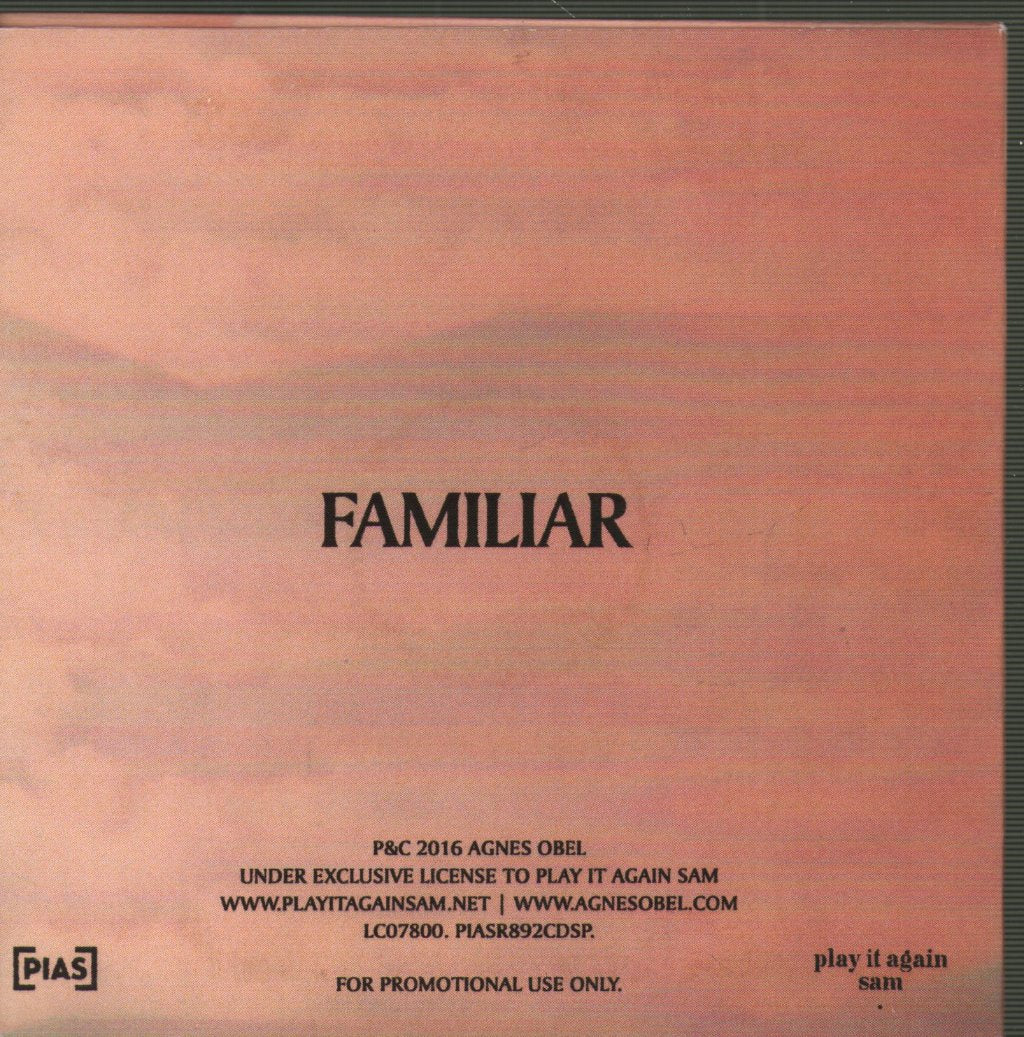 Agnes Obel - Familiar - Cdr