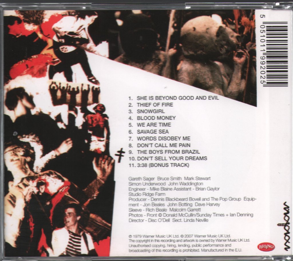 Pop Group - Y - Cd