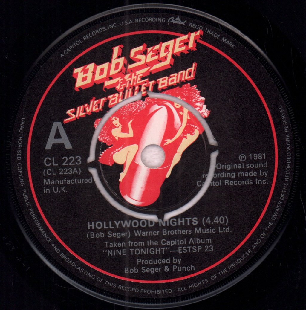 Bob Seger And The Silver Bullet Band - Hollywood Nights - 7 Inch