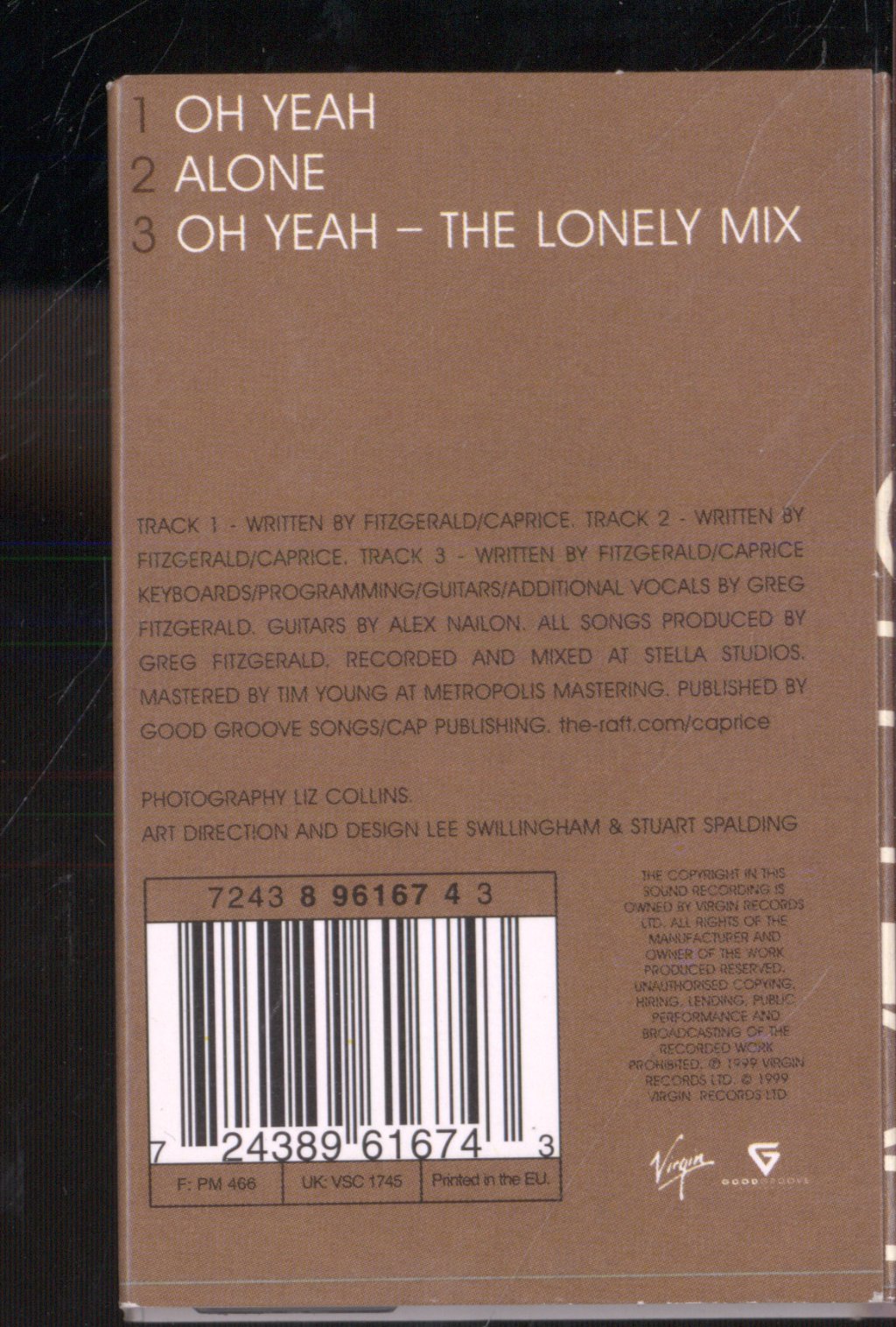 Caprice (Female Singer) - Oh Yeah - Cassette