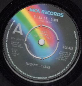 Mcgann-Evans - D.i.a.l.i.n.' Diane - 7 Inch
