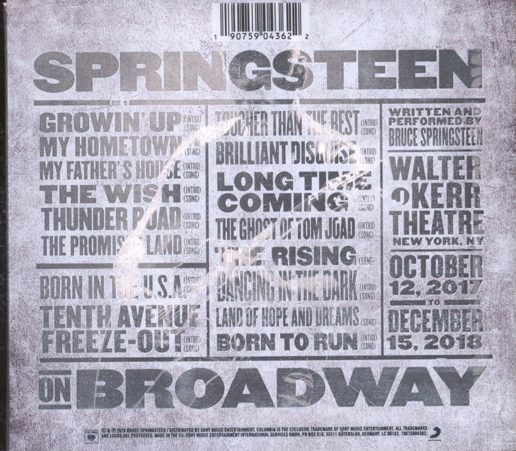 Bruce Springsteen - Springsteen On Broadway - Double Cd