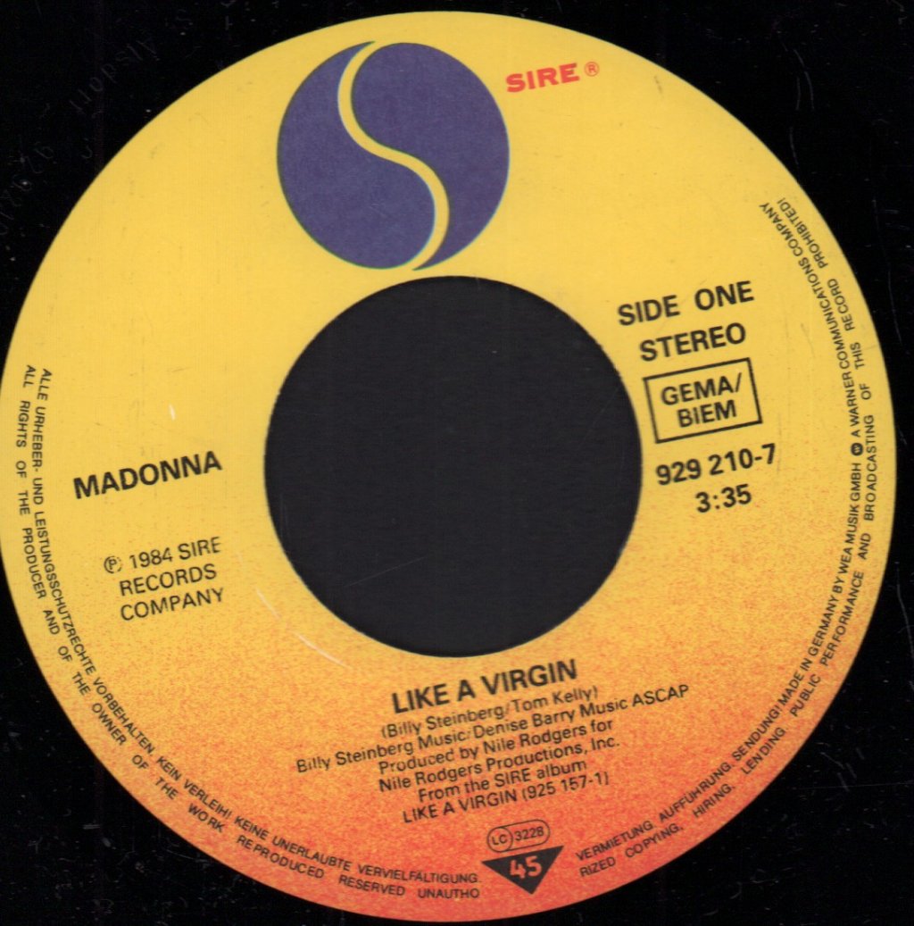 Madonna - Like A Virgin - 7 Inch
