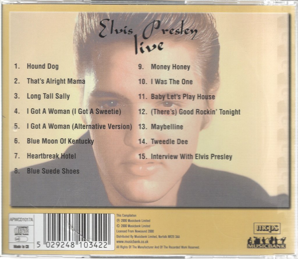 Elvis Presley - Live - Cd