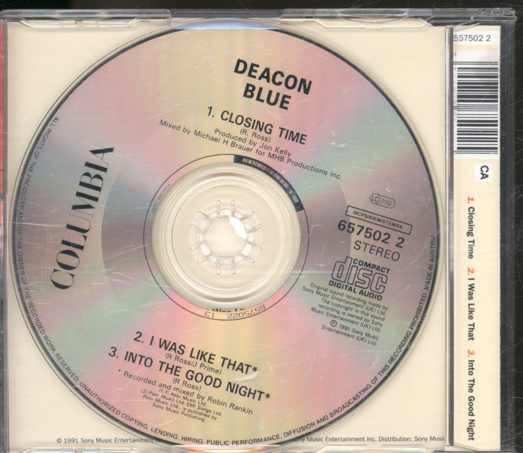 Deacon Blue - Closing Time - Cd