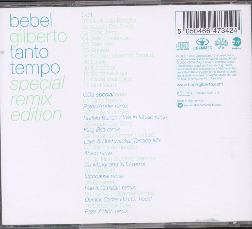 Bebel Gilberto - Tanto Tempo - Cd