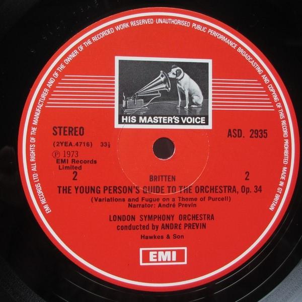 London Symphony Orchestra - prokofiev Peter And The Wolf / Young Person's Guide - Lp