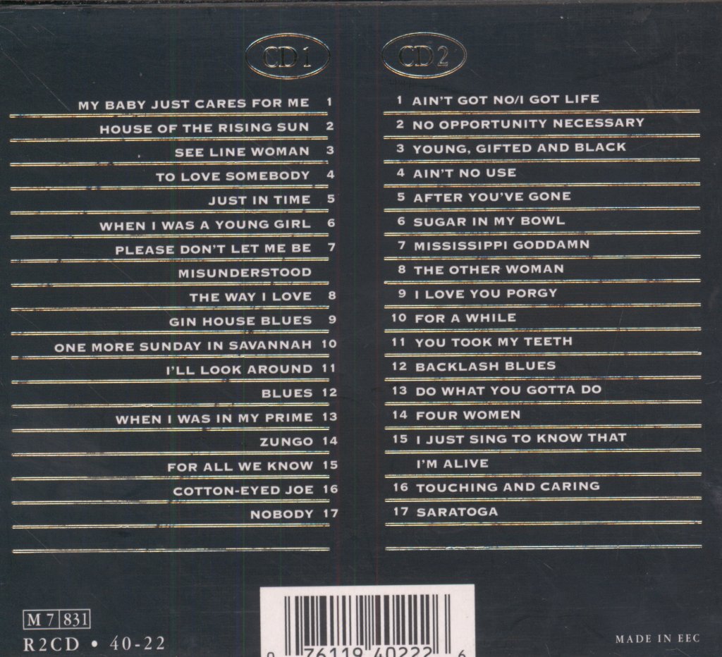 Nina Simone - Gold Collection - Classic Performances - Double Cd