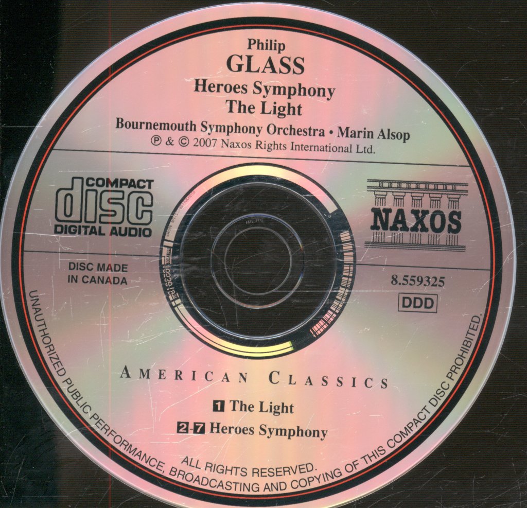 Bournemouth Symphony Orchestra, Marin Alsop - Philip Glass - Heroes Symphony, The Light - Cd