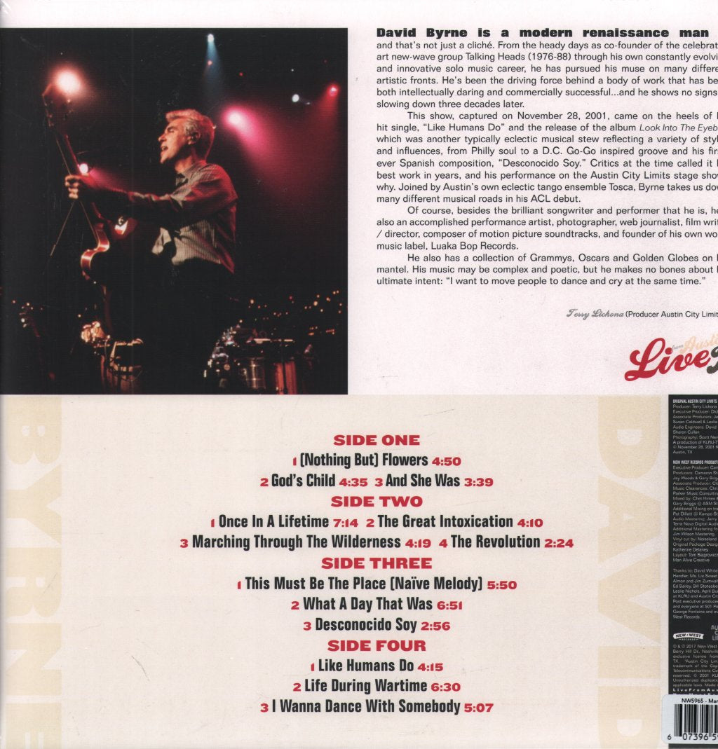 David Byrne - Live From Austin. Tx - Double Lp