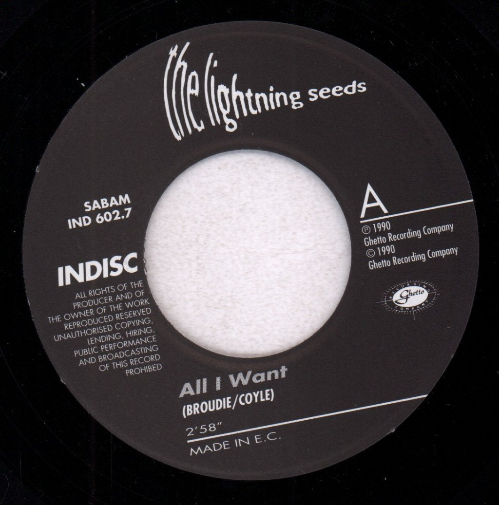 Lightning Seeds - All I Want - 7 Inch