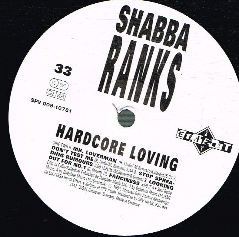 Shabba Ranks - Hardcore Loving - Lp