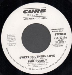 Phil Everly - Sweet Southern Love - 7 Inch