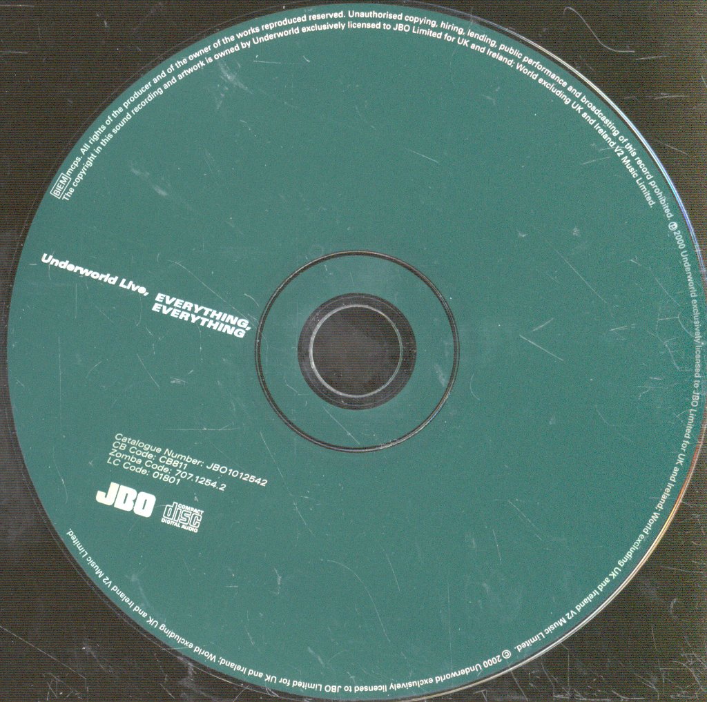 Underworld - Everything, Everything (Underworld Live) - Cd