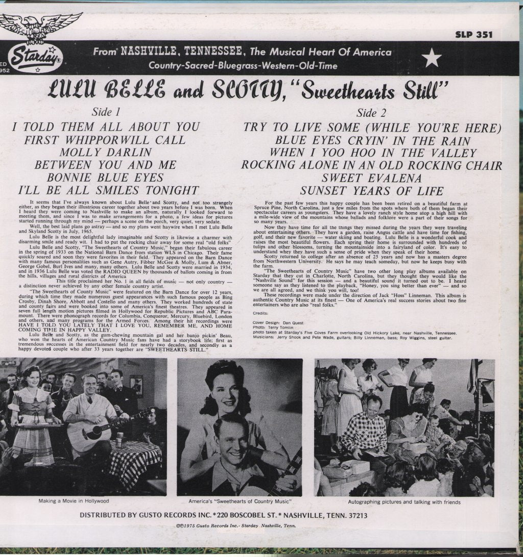 Lulu Belle And Scotty - Sweethearts Still - Lp