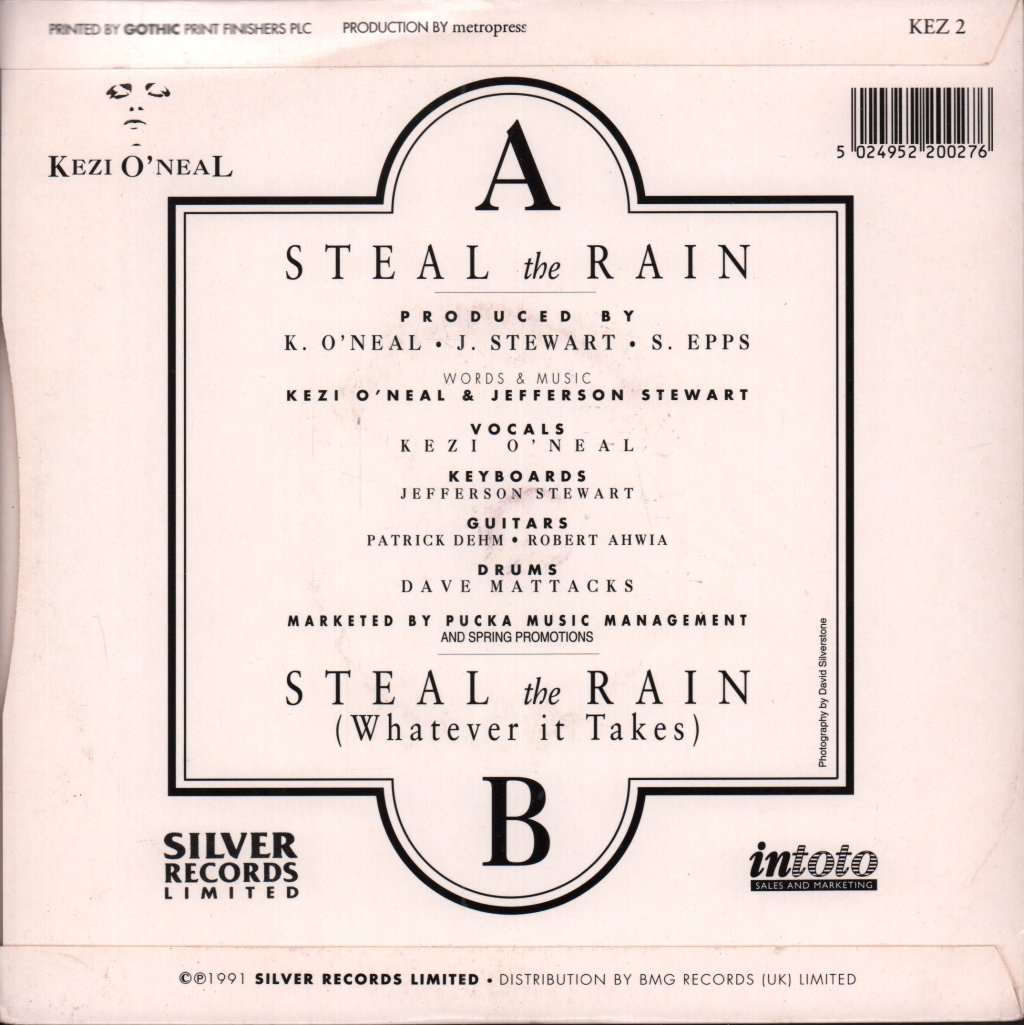 Kezi O'neal - Steal The Rain - 7 Inch