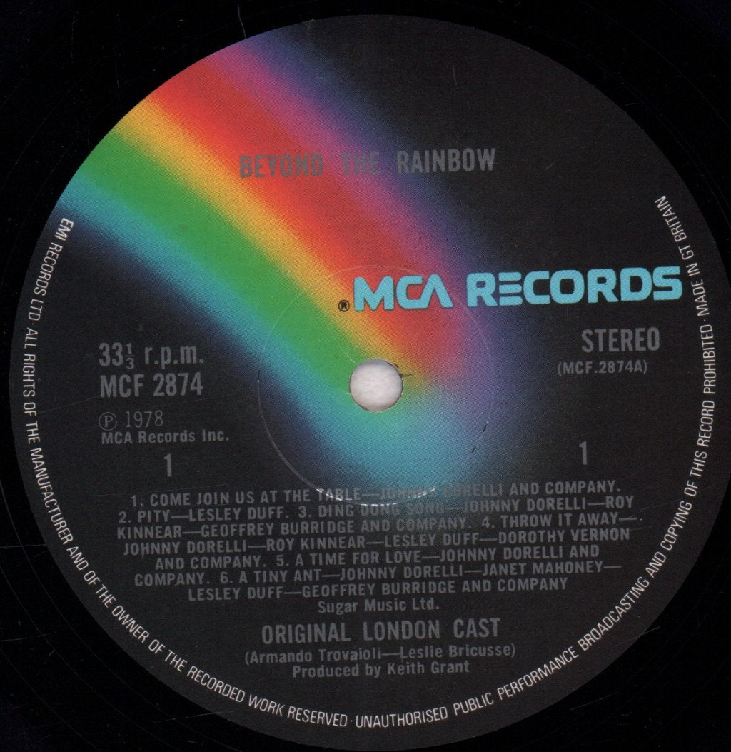 Beyond The Rainbow - Original London Cast - Lp