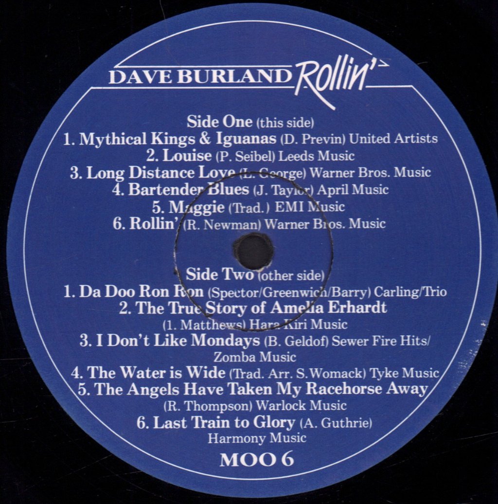 Dave Burland - Rollin' - Lp