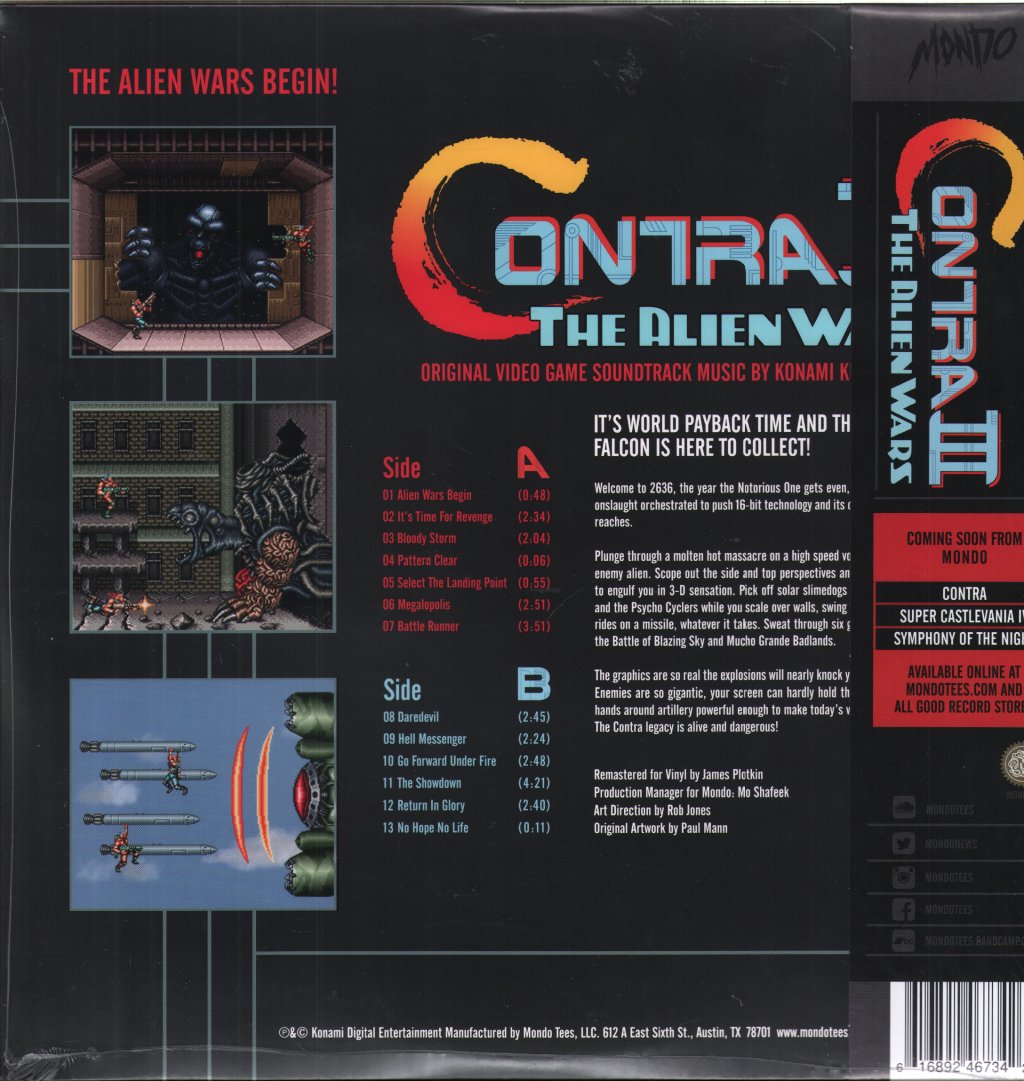 Konami Kukeiha Club - Contra III: The Alien Wars - Original Video Game Soundtrack - Lp