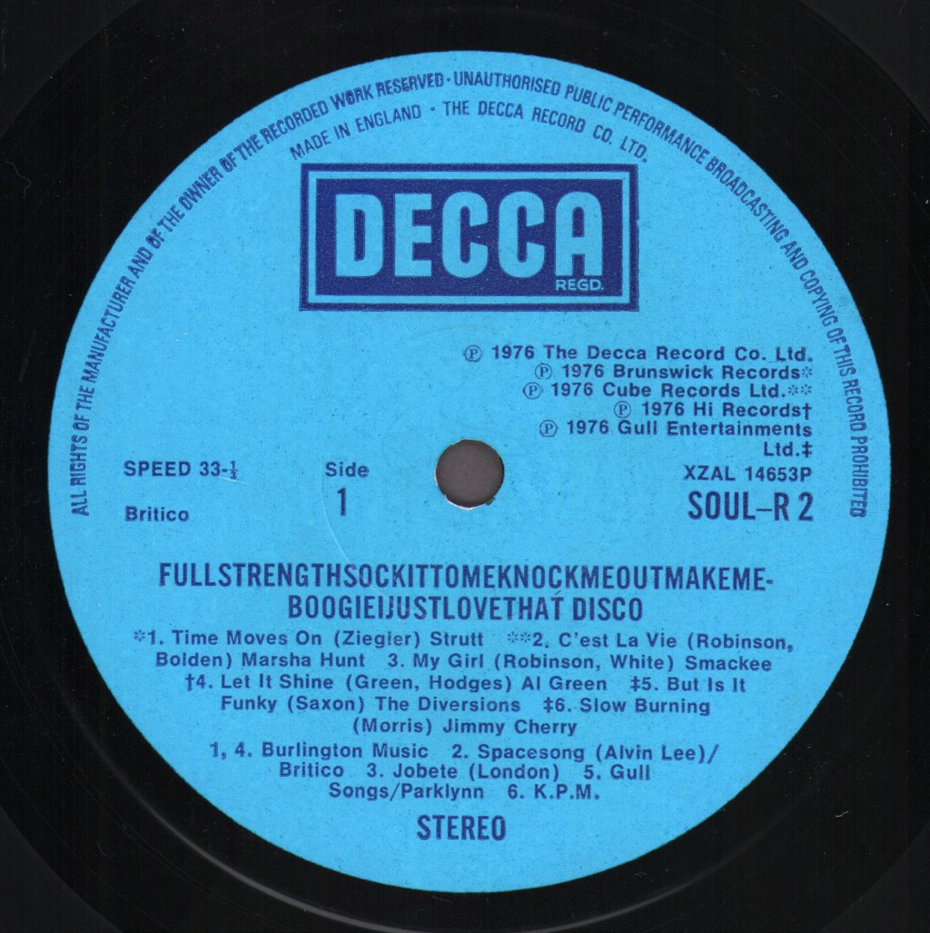 Various Artists - Fullstrengthsockittomeknockmeoutmakemeboogieijustlovethat Disco - Lp
