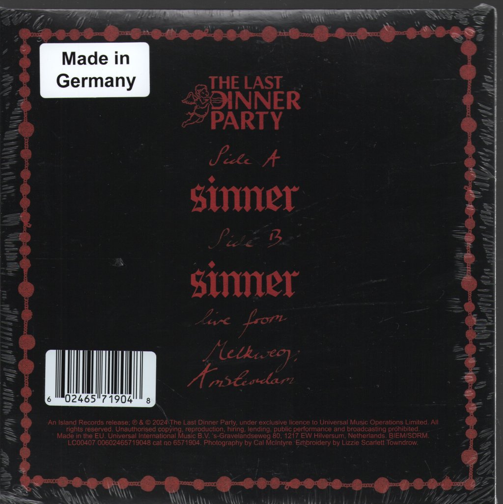 Last Dinner Party - Sinner - 7 Inch