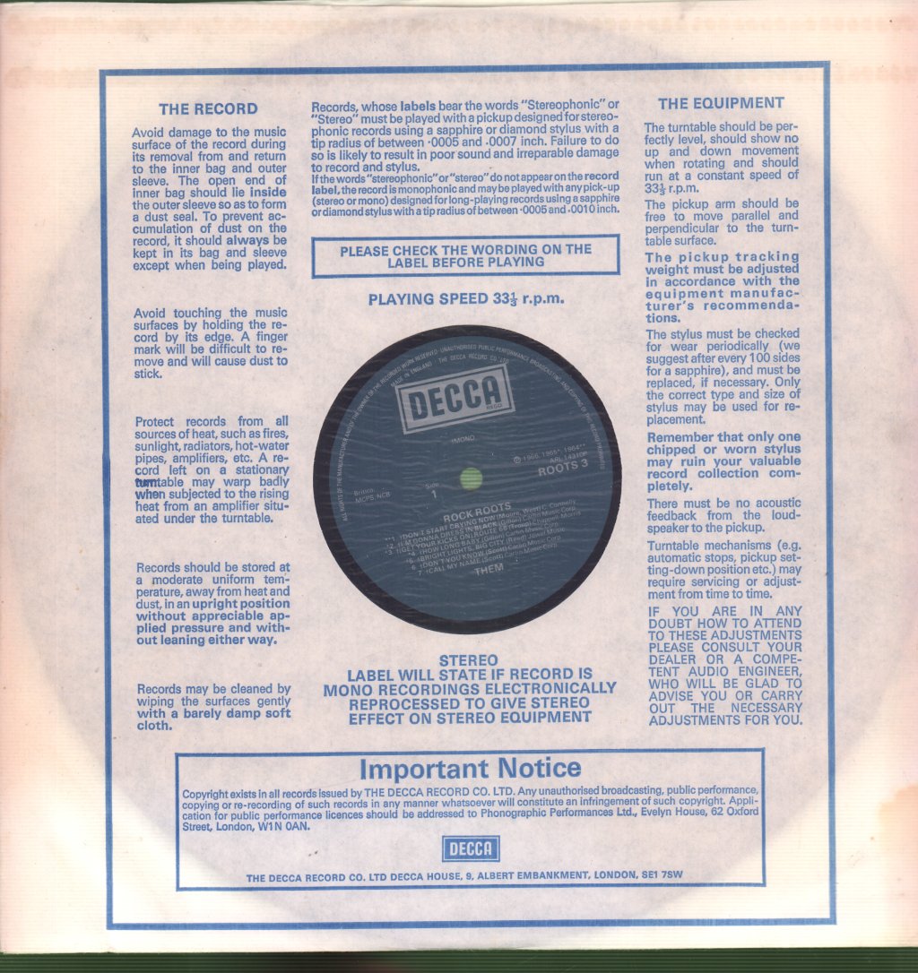 Them - Rock Roots - Lp