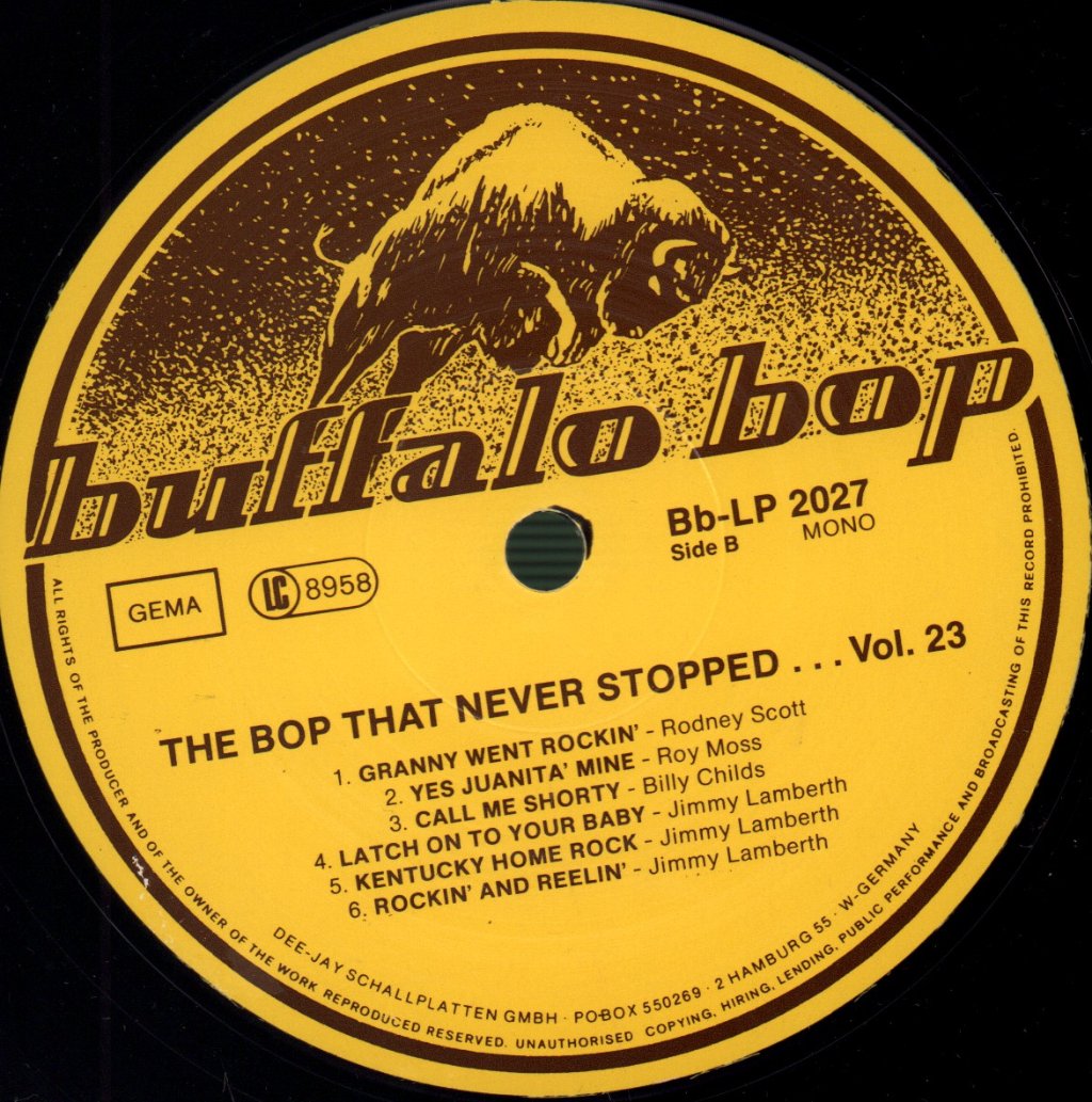 Various Artists - Bison Bop: The Bop That Never Stopped - For A Real Rockin' Cat Volume 23 - Lp
