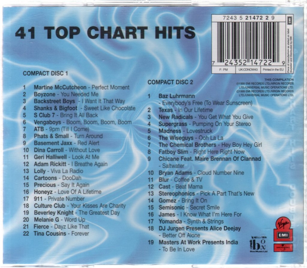 Various Artists - Now That's What I Call Music 43 - Double Cd