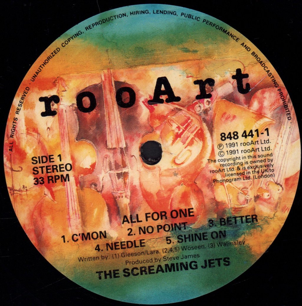 Screaming Jets - All For One - Lp