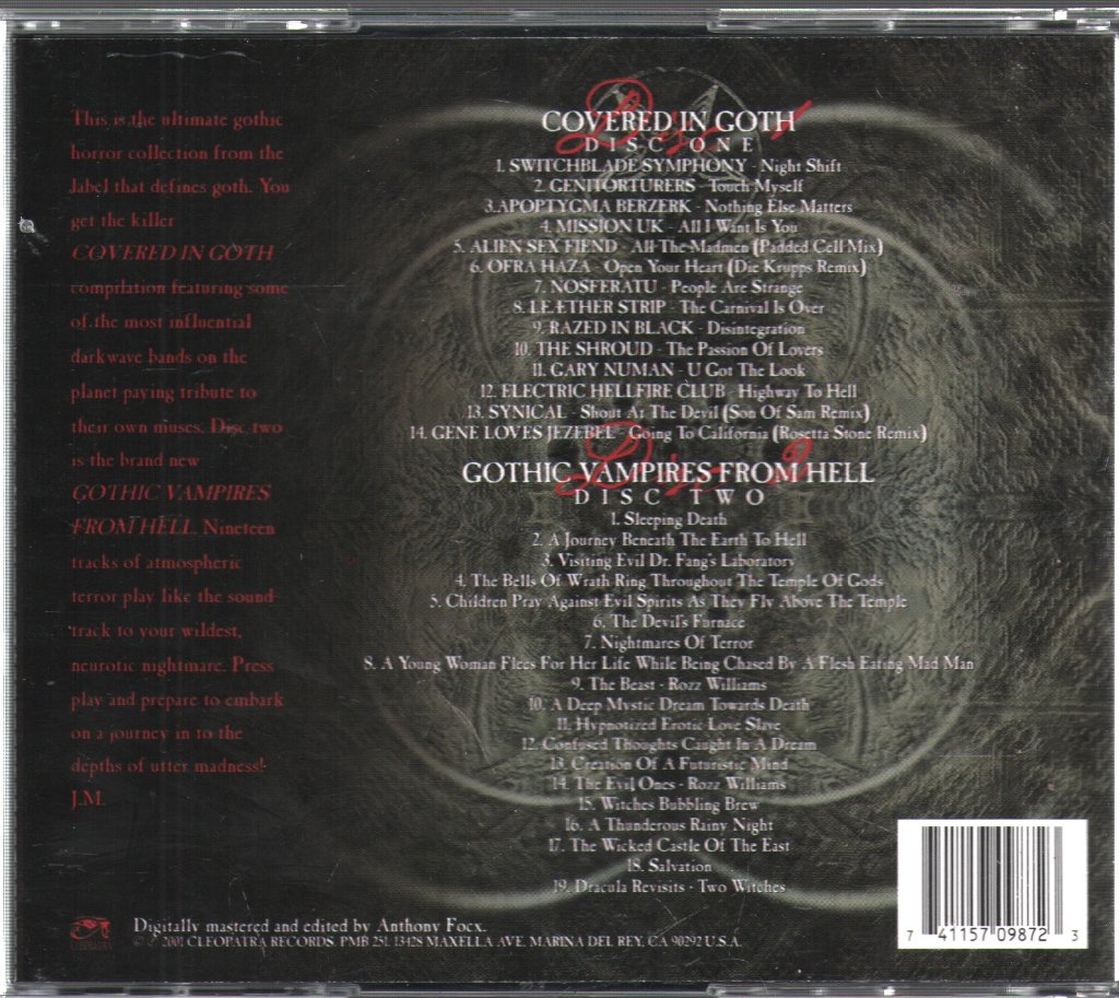 Various Artists - Gothic Vampires From Hell & Covered In Goth - Double Cd