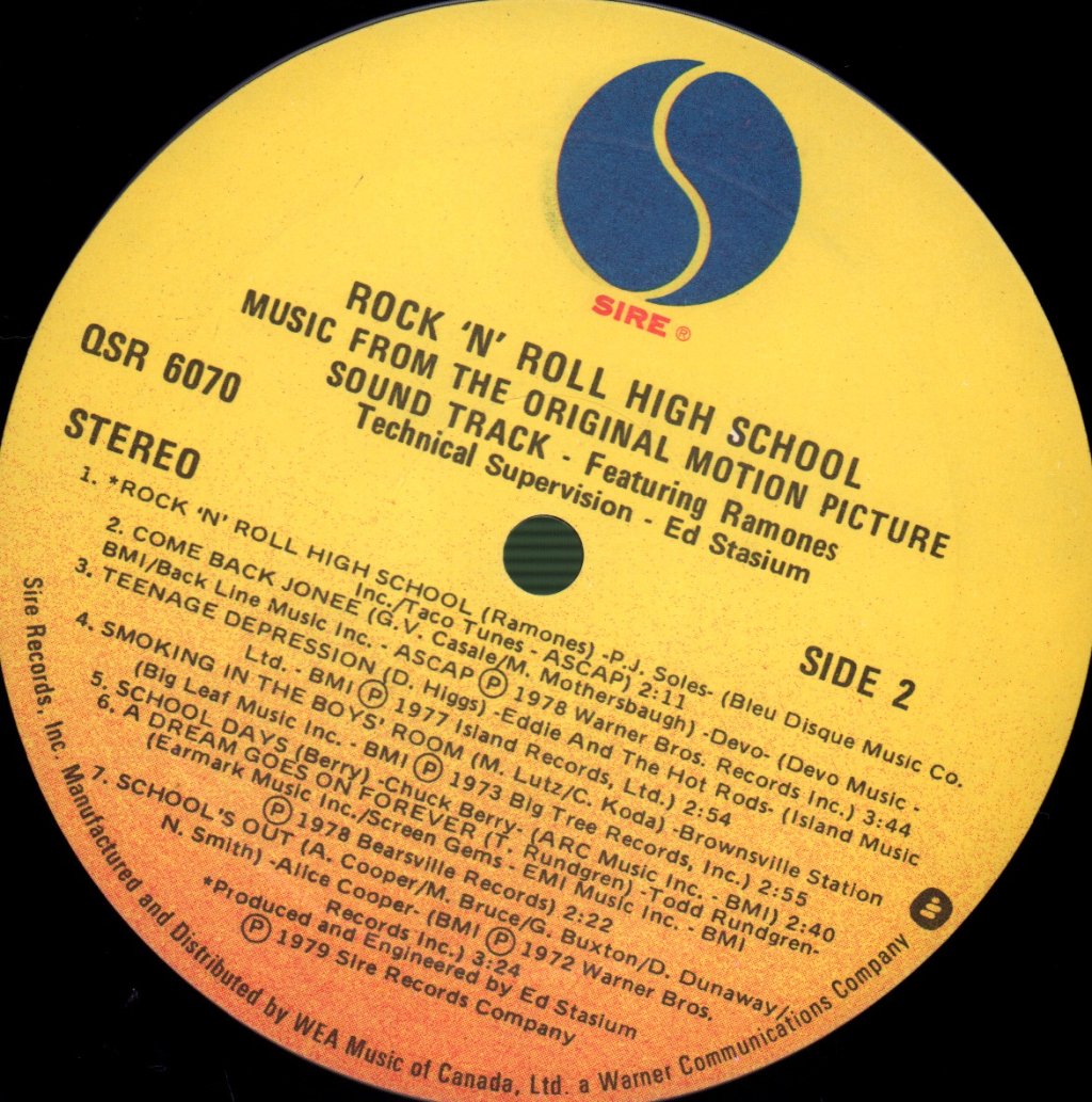 Various Artists - Rock 'N' Roll High School - Lp