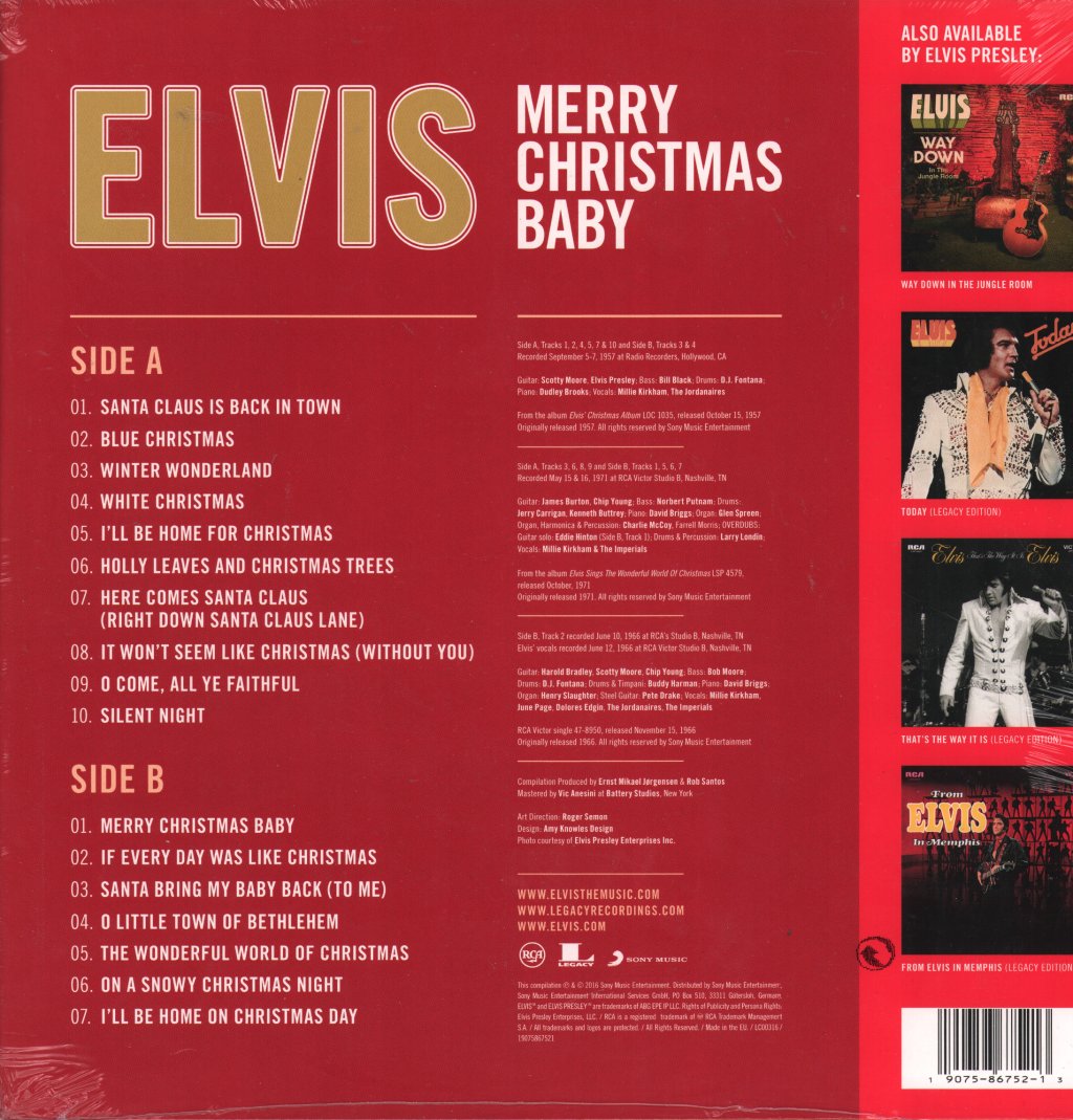 Elvis Presley - Merry Christmas Baby - Lp