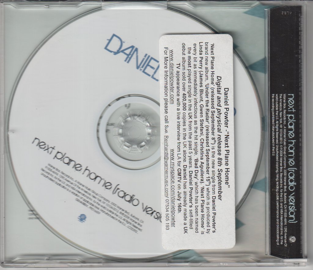 Daniel Powter - Next Plane Home - Cd
